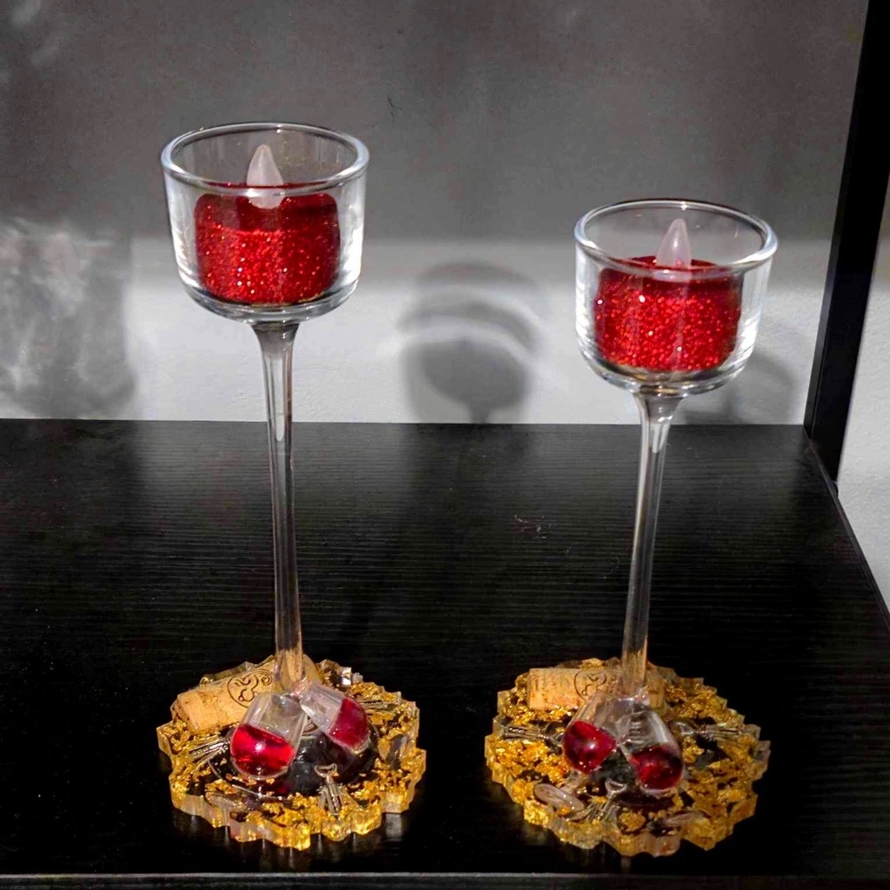 Wine Themed Candle Holders